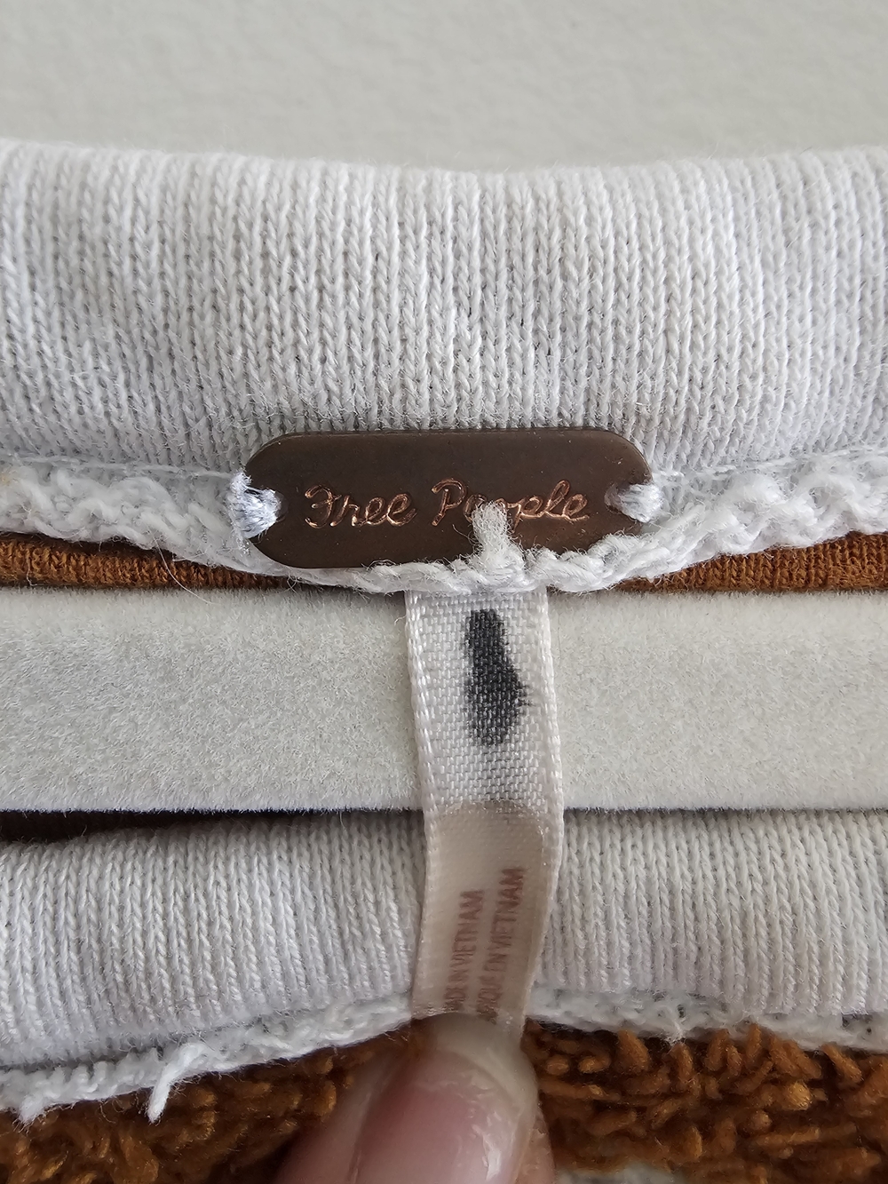 Striped Cozy Plush Cropped Sweater - Mustard White - Picture 6 of 6